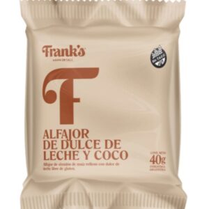 Alfajor Franks dulce de leche y cacao
